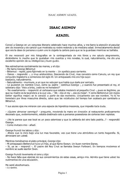 Portada del libro: Asimov, Isaac Azazel