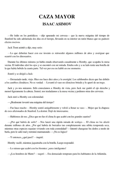 Portada del libro: Asimov, Isaac Caza Mayor