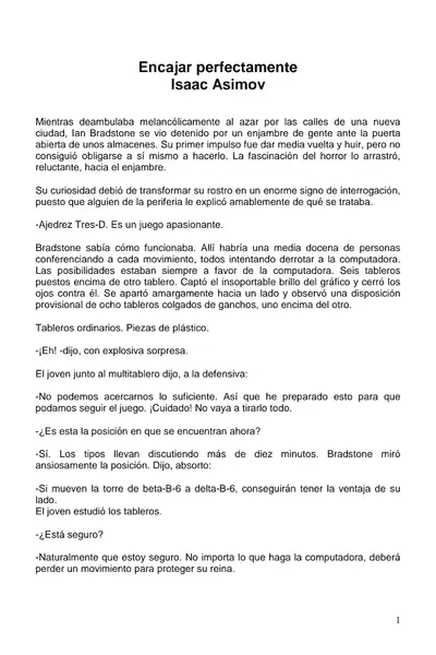 Portada del libro: Asimov, Isaac Encajar Perfectamente