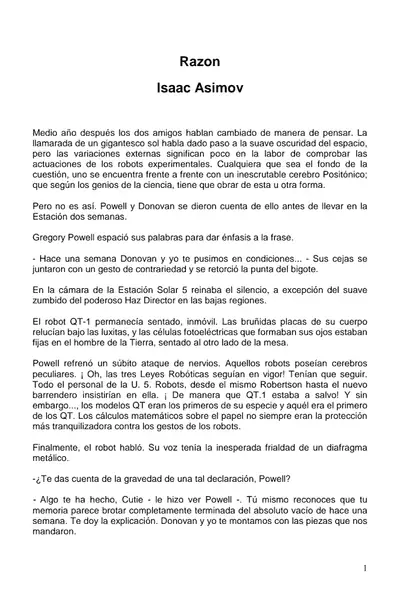 Portada del libro: Asimov, Isaac RazóN