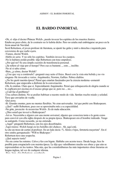 Portada del libro: Asimov, Isaac El Bardo Inmortal