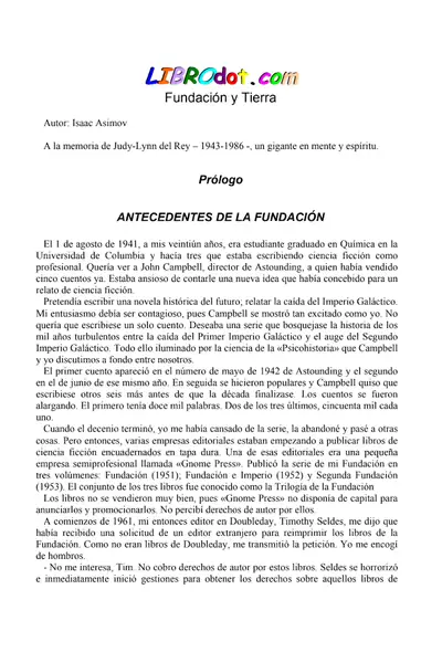 Portada del libro: Asimov, Isaac La Fundacion Parte 0x Fundacion Y Tierra