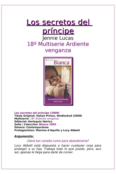 Portada del libro: Lectura Corta Ardiente Venganza
