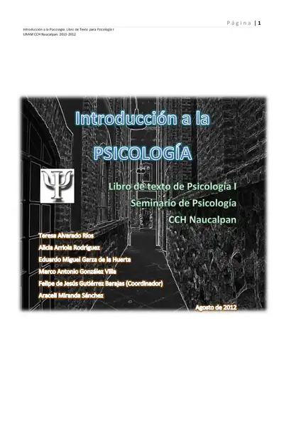 Portada del libro: Libro De Texto De Psicologia I Version