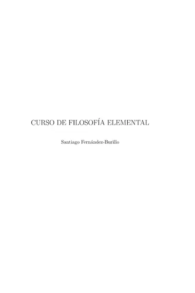 Portada del libro: Curso De Filosofia Elemental