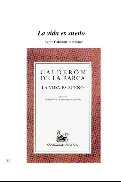 Portada del libro: CalderóN De La Barca La Vida Es SueñO