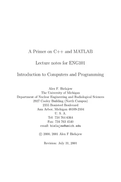 Portada del libro: 6721378 C Matlabprimer