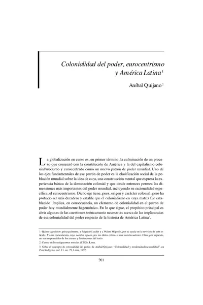 Portada del libro: Quijano Colonialidad Del Poder
