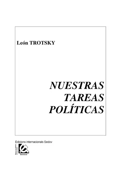 Portada del libro: 1904 Nuestras Tareas