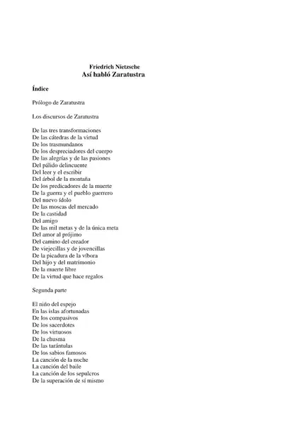Portada del libro: Friedrich Wilhelm Nietzsche Así Habló Zaratustra