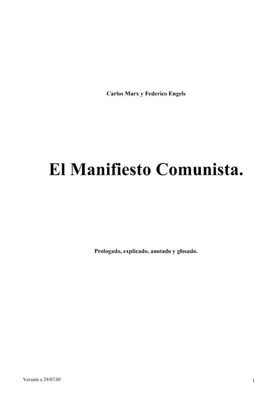 Portada del libro: Marxengels Manifiestocomunista
