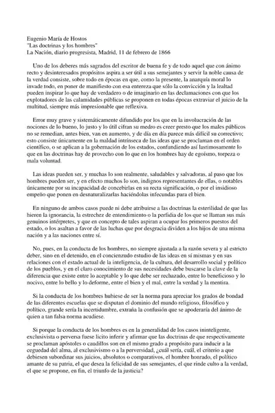 Portada del libro: Las Doctrinas Y Los Hombres