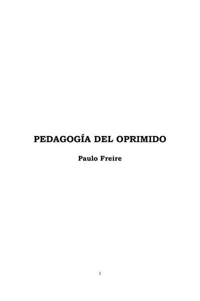 Portada del libro: Freirepedagogiadeloprimido