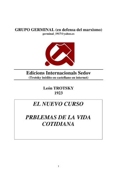 Portada del libro: 1923 Nuevocurso Y Probsvidacotidiana