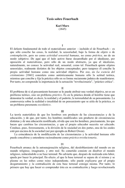 Portada del libro: Marx, Tesis Sobre Feuerbach