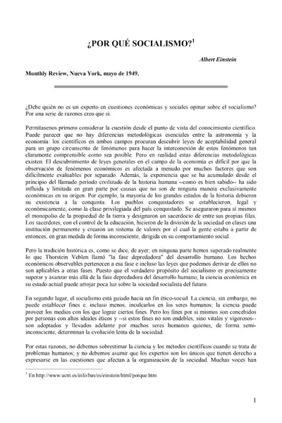 Portada del libro: Por Qué Socialismo