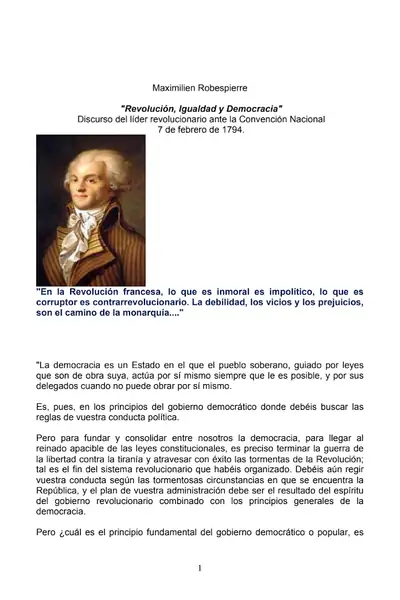 Portada del libro: Robespierre, Virtud