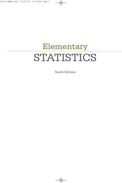 Portada del libro: Elementary Statistics 10e
