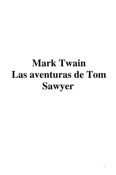 Portada del libro: Twain, Mark Tom Sawyer