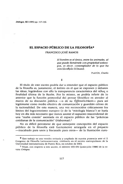 Portada del libro: Francisco J Ramos El Espacio Publico2
