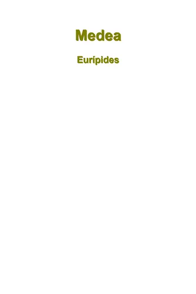 Portada del libro: Euripides Medea