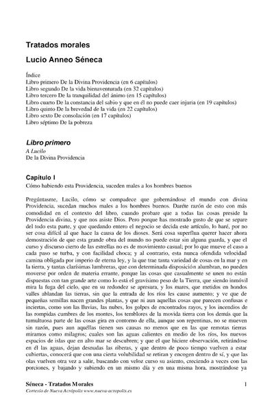 Portada del libro: Seneca Tratados Morales