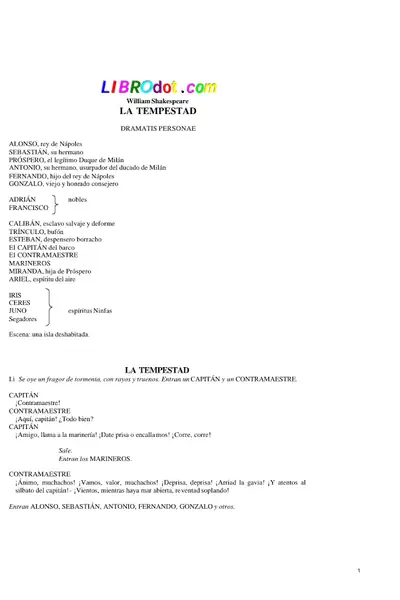 Portada del libro: Shakespeare Tempestad, La