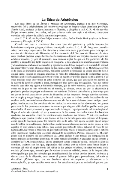 Portada del libro: Aristoteles Etica