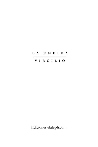 Portada del libro: Virgilio La Eneida