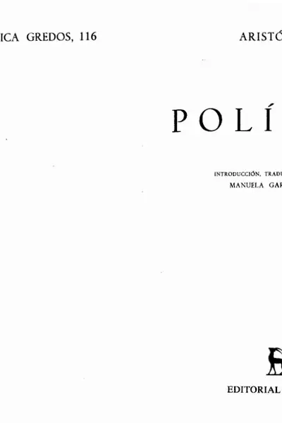Portada del libro: 260206700 Aristoteles Politica