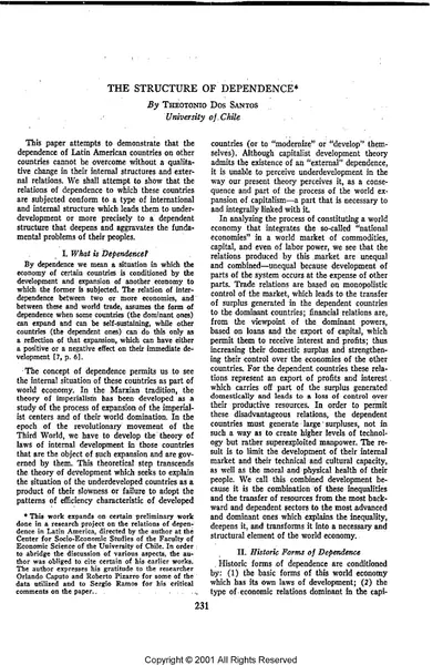Portada del libro: Dossantos Dependency