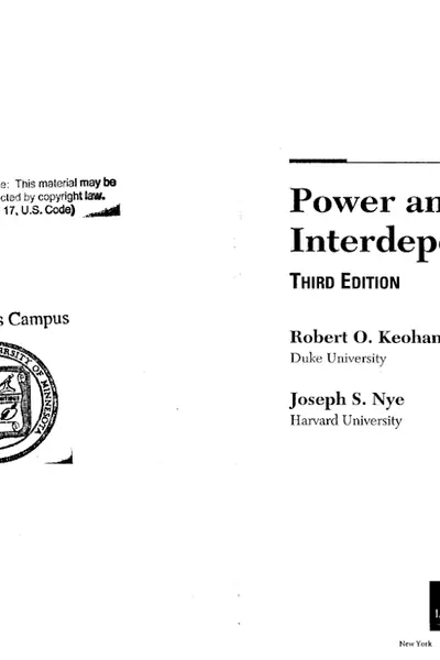 Portada del libro: 8 Keohane Realism And Complex Independence