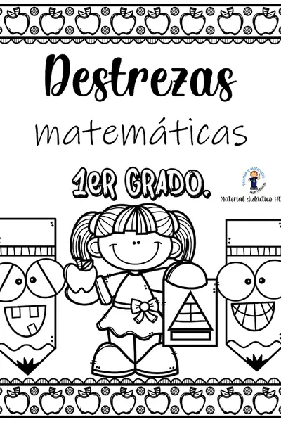Portada del libro: 1°🦋♾️Destrezas MatemáTicas🦋♾️Profr Heri