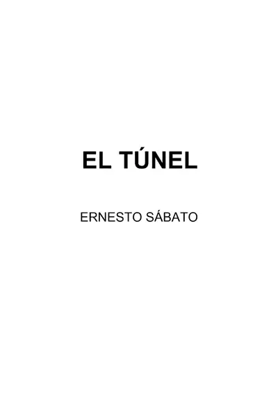 Portada del libro: Libro El Tunel
