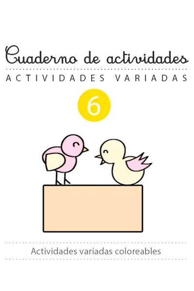 Portada del libro: 6 Variadascoloreables