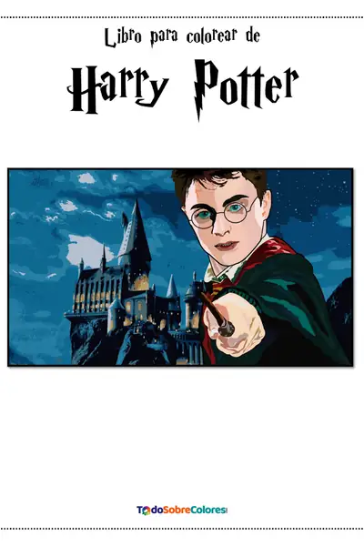 Portada del libro: Libro Para Colorear De Harry Potter