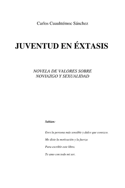Portada del libro: Juventud En Extasis