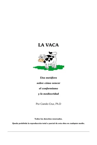 Portada del libro: La Vaca Dr Camilo Cruz