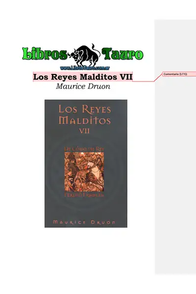 Portada del libro: Druon, Maurice De Como Un Rey Perdio Francia
