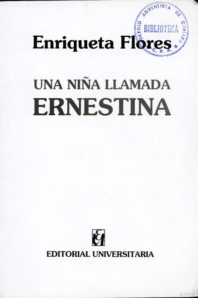 Portada del libro: Una NiñA Llamada Ernestina