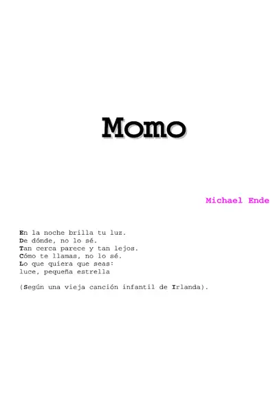Portada del libro: Momo