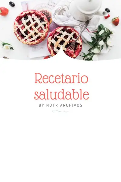 Portada del libro: Recetario De Comidas Saludables
