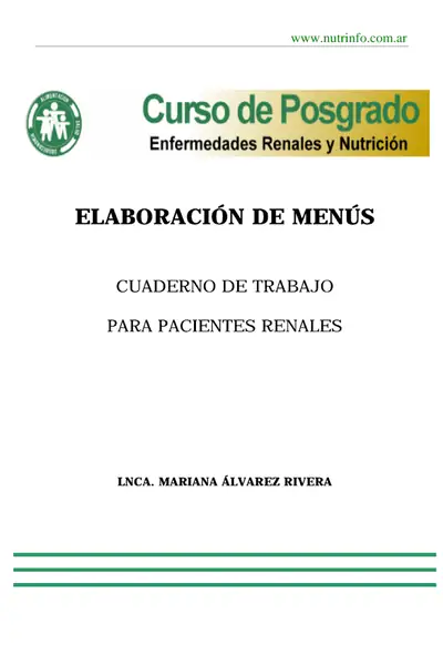 Portada del libro: Enfermedades Renales Y NutricióN