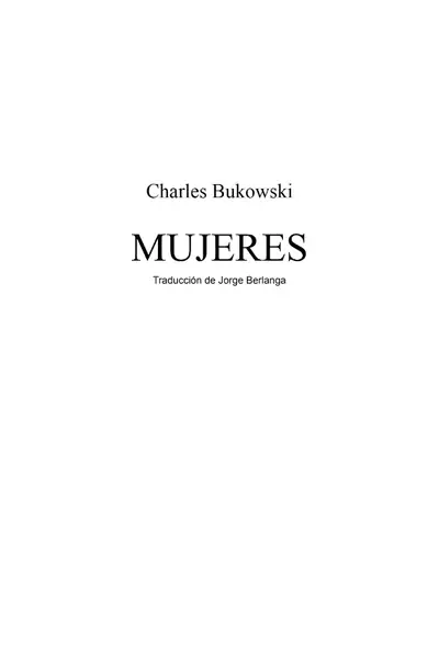 Portada del libro: Bukowski Mujeres