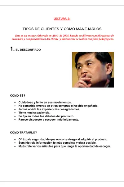 Portada del libro: Tipos De Clientes Y Como Manejarlos Otros
