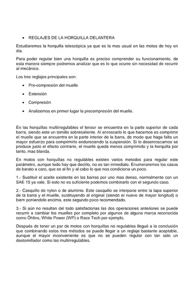 Portada del libro: Reglaje Suspensiones