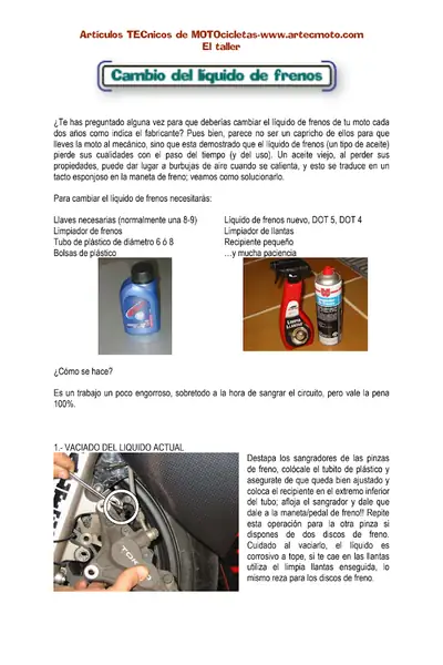 Portada del libro: Cambiar Liquido De Freno