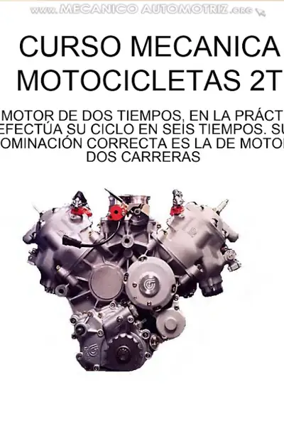 Portada del libro: Curso Mecanica Motocicletas Motores Dos Tiempos Partes Componentes Mecanismo Funcionamiento