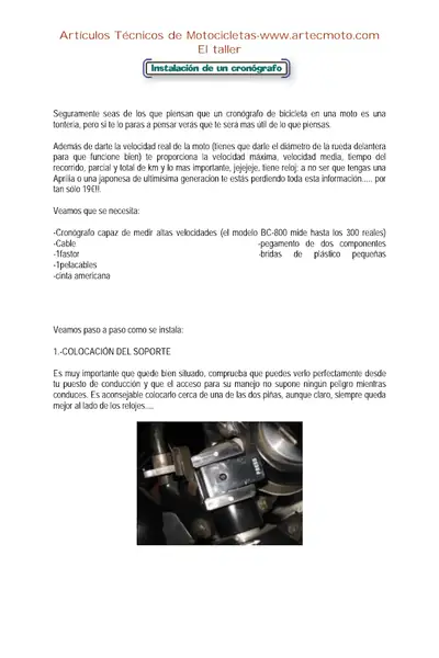 Portada del libro: InstalacióN CronóMetro