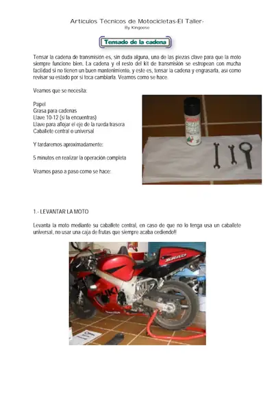 Portada del libro: Tensado De Cadena